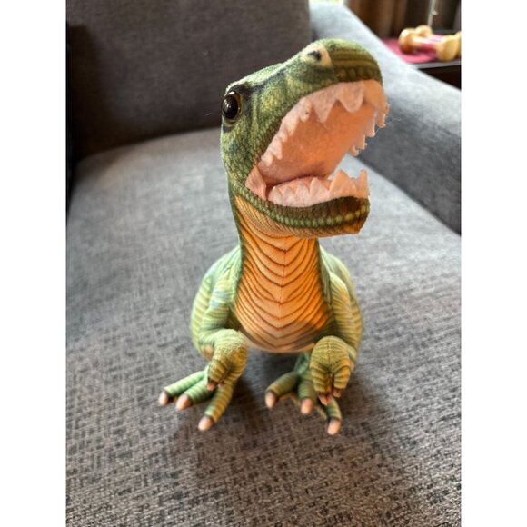 Real Planet Green Dinosaur Plush Toy Stuffed Animal - Polyester Fiber & Polyuret - Picture 1 of 6